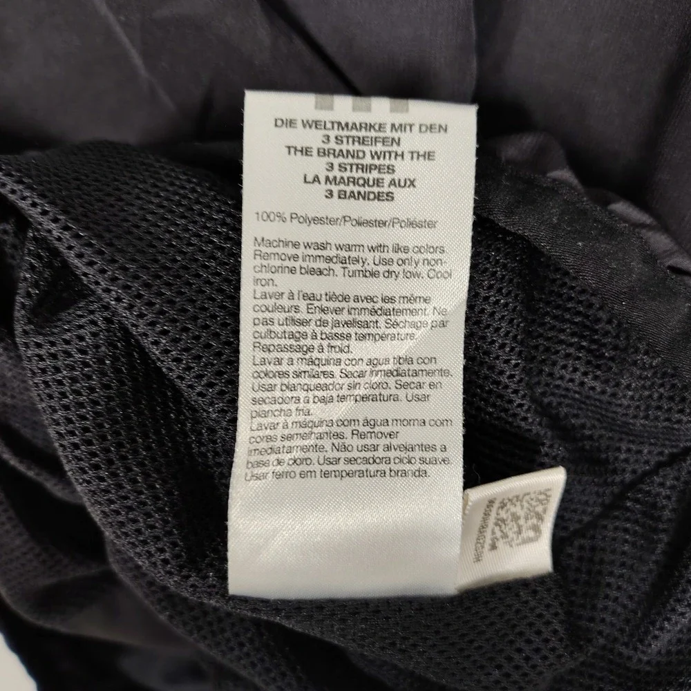 Adidas Climaproof Full-Zip Windbreaker Jacket Black XL 3-Stripe Mesh Lined